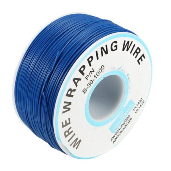 250M blue Insulated P/N B-30-1000 30AWG Wire Wrapping Cable Wrap Ree