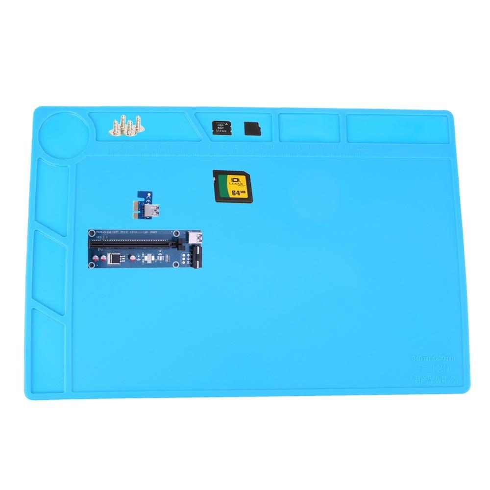 34x23cm Heat Insulation Silicone Pad Desk Mat Maintenance Platform For BGA Soldering Repair Station Tool Heat Resistance 500 C