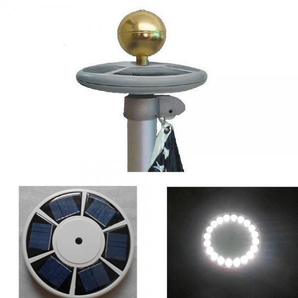 26-LED UFO Design Solar Power Light for Flagpoles Outdoor Garden Decor