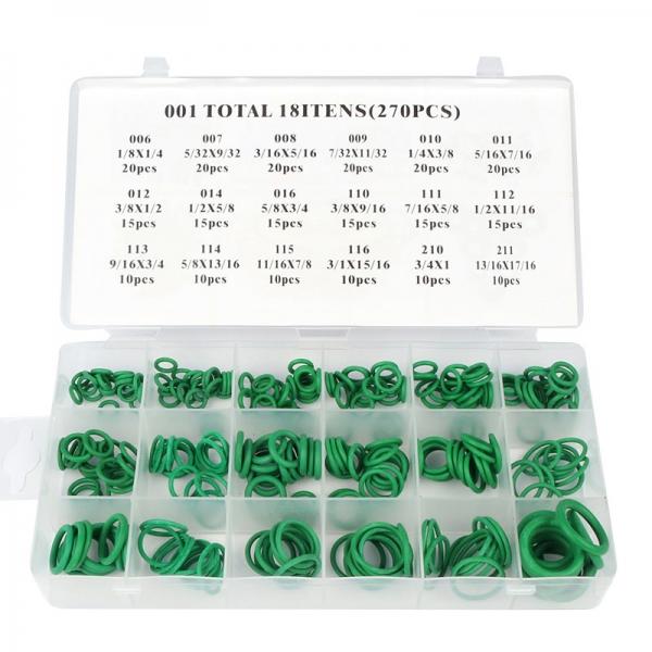 270pcs 18 Sizes Rubber O Ring Kit Green Metric Seal Ring O-ring HNBR Washer Set