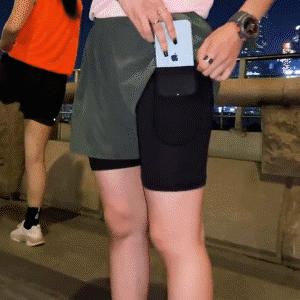 Double Layer Fitness Sports Quick Dry Shorts with inner lining designed for cell phone wallets