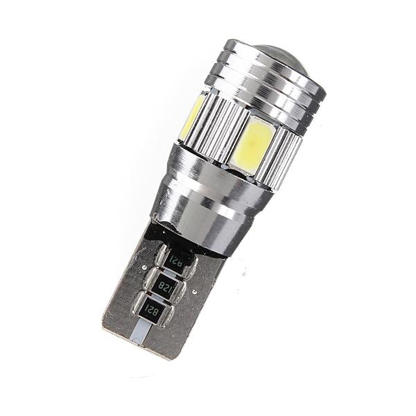 2 Pcs T10 W5W White LED Car Side Marker Lights Wedge Bulb Lamp White