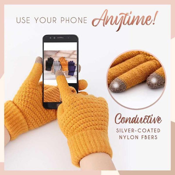 Unisex Thermal Touch Screen Warm Wool Knitted Gloves