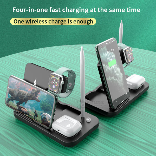4 in 1 Wireless Charger Induction Charger Stand