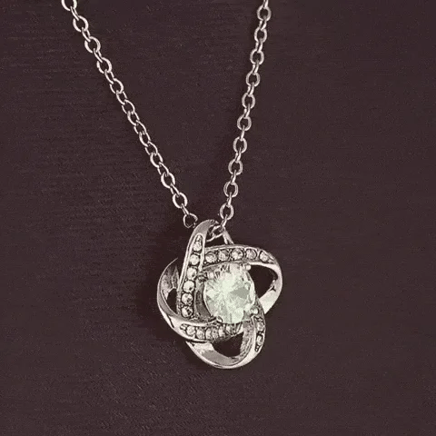 Diamond Pendant Love Knot Necklace