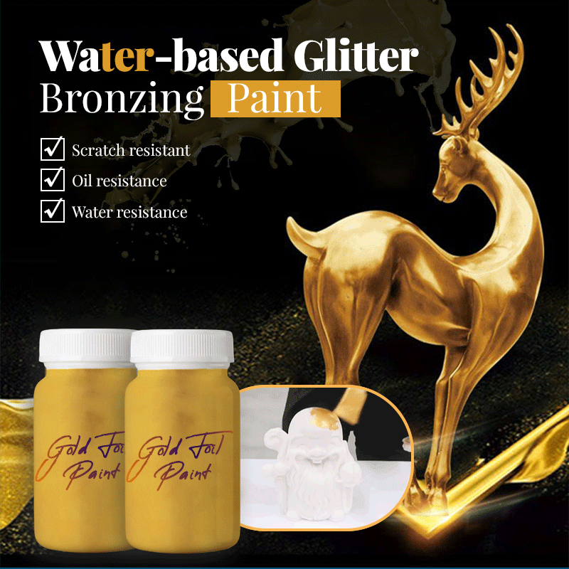Water-based Glitter Bronzing Paint  for Home decoration Hotel decoration Handicraft restoration Artistic creation Accessories Toys Buddha statues  etc.