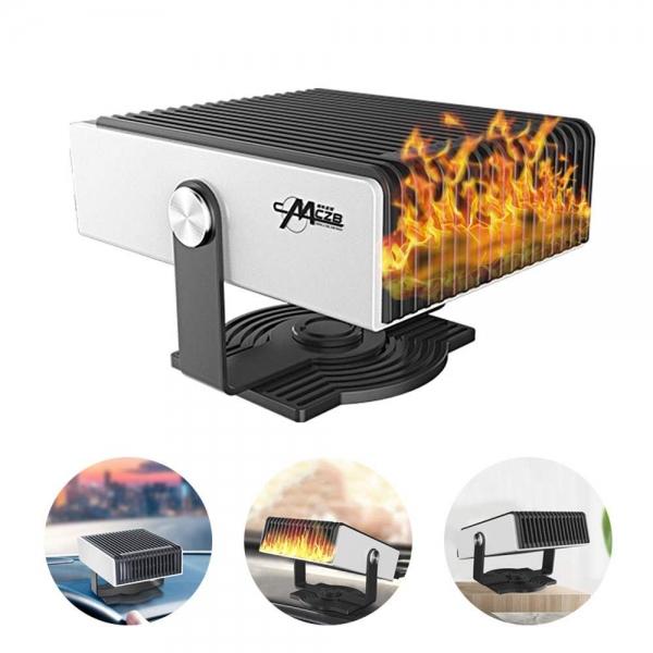 2-in-1 12V 150W Powerful Car Heater Cooling Fan Windshield Defogger Defroster for Auto Car SUV Truck Van