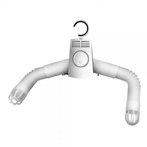 2-in-1 Portable Folding Heated Clothes Shoe Dryer Smart Hanger White & Black