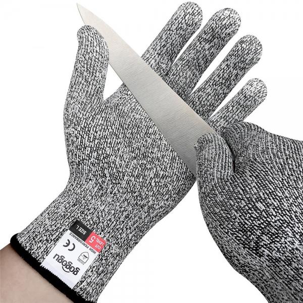 2 Pairs Cut Resistant Gloves Food Grade Level 5 Protection Gloves for Labor Protecting / Wood Carving / Cutting