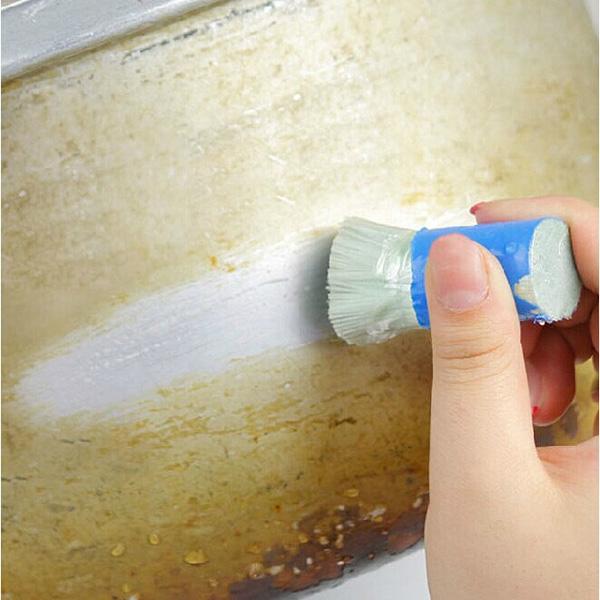 2pcs Kitchen Stainless Steel Cleaning Rod Sticks Metal Rust Remover Brushes Random Color