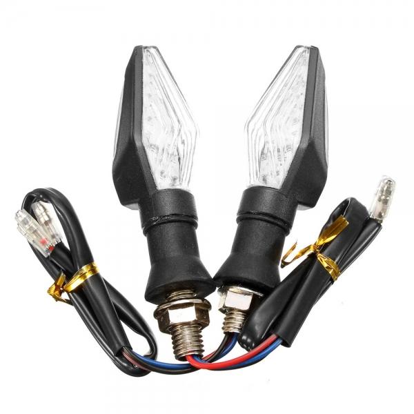 2pcs Motorcycle Turn Signal 12-LED Indicator Light 12V Red Light