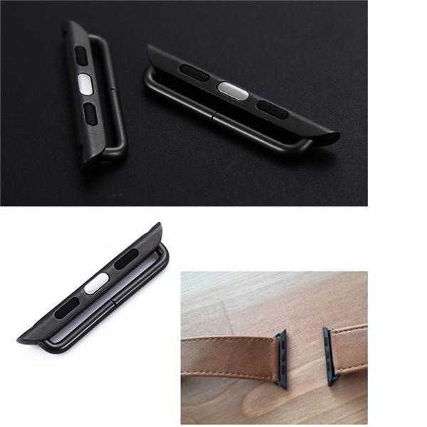 2 pcs Stainless Steel Quick Release Watchband Adapter Connector Strap 38mm Black