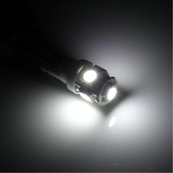 2pcs T10 1.2W 5-LED 5050SMD 80lm White Light Car Turn Signal Lights Reading Lamps Decorative Lights