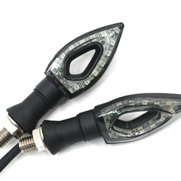 2pcs Universal 12-LED SMD Bulds Motorcycle Turn Indicators Lights Lamps Red