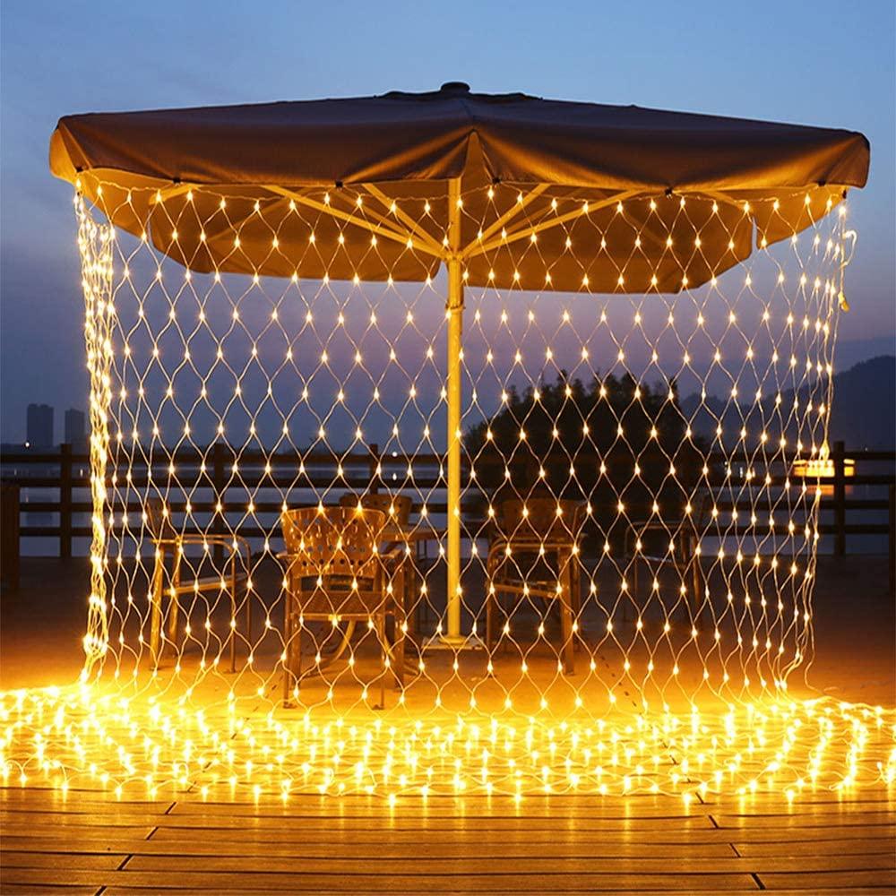 Outdoor Garden Led Mesh Net Fairy String Light Christmas Holiday Wedding Party Window Curtain Garland Lights