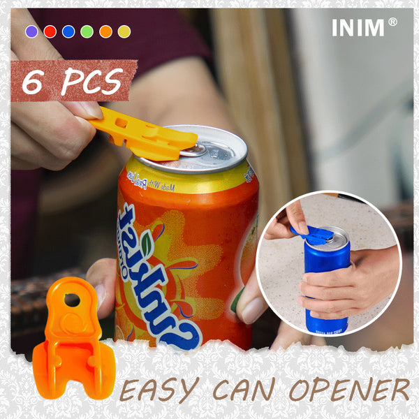 6PCS/Pack Easy Can Opener Plastic Beverage Drink Barricade Cover Random Color