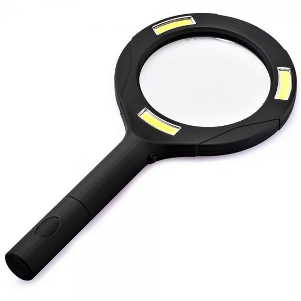 3X Zoom Handheld Illuminated Magnifier Reading Magnifying Glass Lens