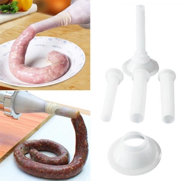3 PCS/Set Food Grade Quality 5# Meat Grinder Handmade Sausage Stuffing Tube Sausage Maker Stuffer - 11.2cm