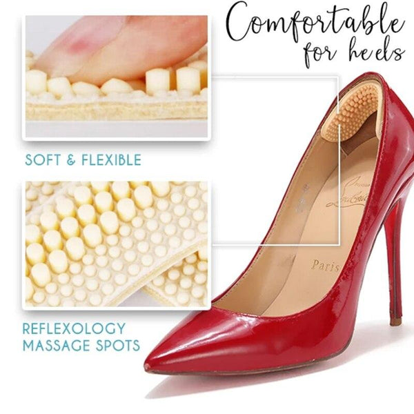 3 Pairs 4D Massage Anti-blister Heel Cushions Silicone Heel Pads for High Heels Flats EDF88