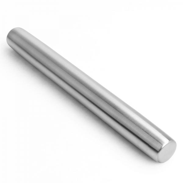 30 x 3.5cm Stainless Steel Rolling Pin for Baking Pizza Pastry Fondant Size S