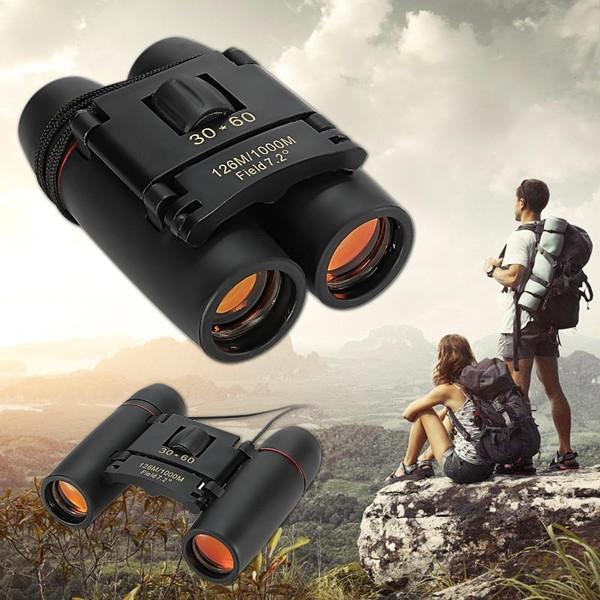 30 x 60 High Power Folding Binoculars Telescope Black for Adults and KidsPortable  Folding Binocular with Low Light Night Vision for Bird Watching, Outdoor Hunting, Hiking Travel, Concert
