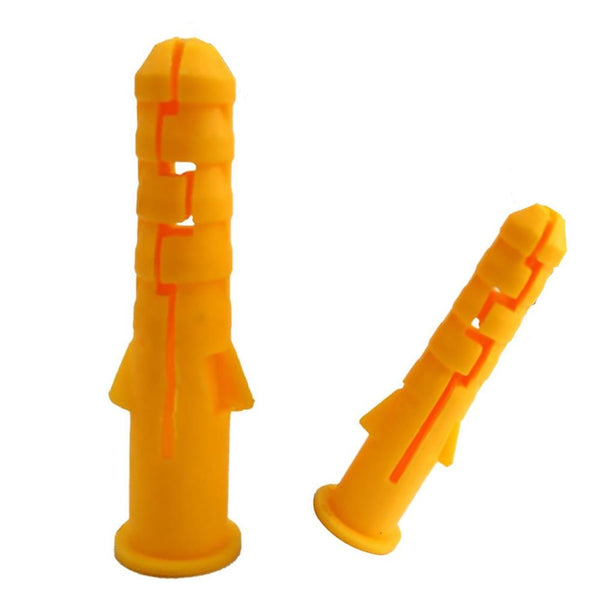 100 PCS Plastic Expansion Tube Pipe Self Tapping Wall Anchors Drilling Woodworking Plugs Plastic Expansion