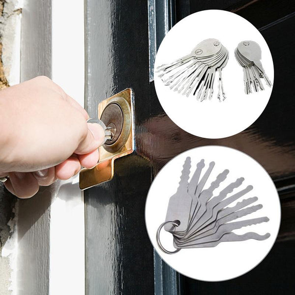 10Pcs/30Pcs/Set Stainless Jiggler And High Quality Keys Dual Sided Car Unlock Lock Open Repair Accessories Tool Kit