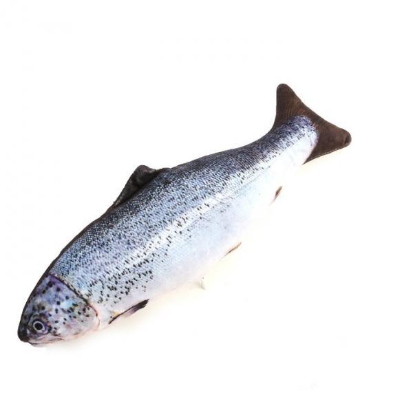 30cm Plush Interactive Catnip Toy for Pet Chewing Biting Salmon - stringsmall