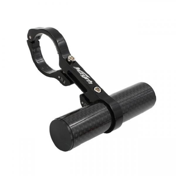31.8mm Road Bicycle Bike Handlebar Extension Light Mount B10 Carbon Fiber Extender Holder For Flashlight - Black