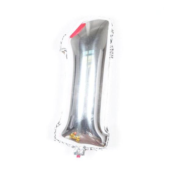 1pc 32inch Number Figure Foil Balloons Party Wedding Decoration Silver NO.1