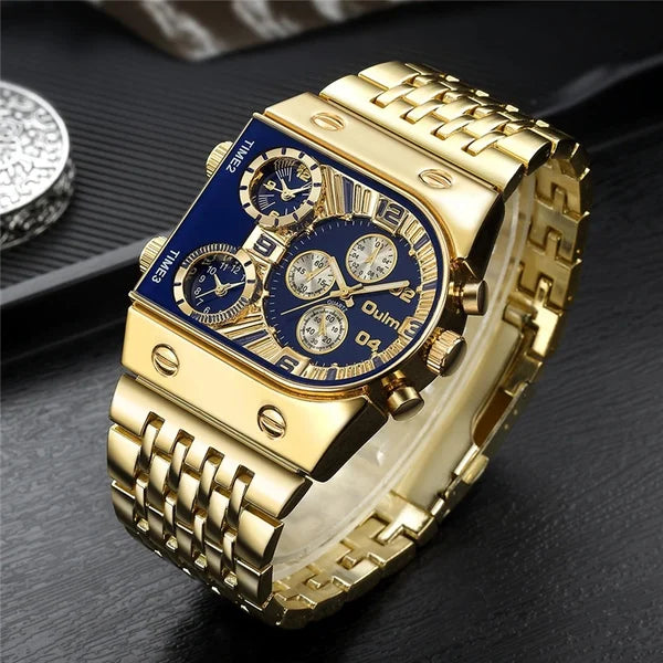 New Fashion Top Brand Men Golden Watches