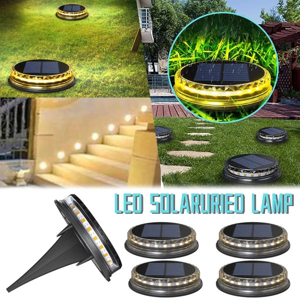 17LED Solar Underground Lights Garden Ground Lights Discharge Time About 50 hours