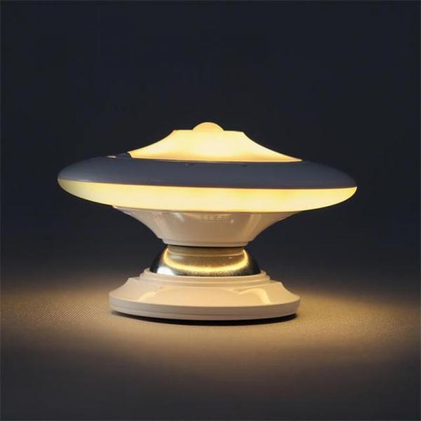 360 Degree Rotating USB Night Light Indoor Human Body Induction LED Bedrooms Night Lamp Yellow