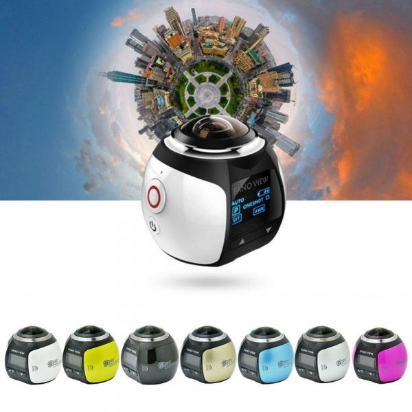 360°Mini Wifi 3D Sports Camera VR Panoramic 2448P 30fps 16MP DV Random Color