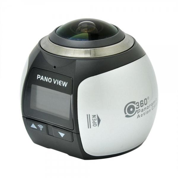 360 Degree Mini  WiFi Panoramic Video Camera 2448P 30fps 16MP Silver