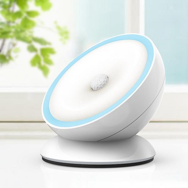 360¡ã Rotation LED Motion Sensor Night Light Rechargable - White Light