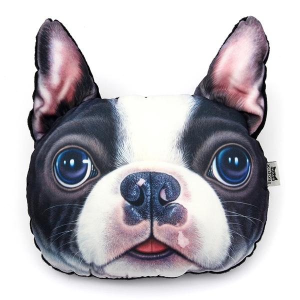 38 x 30cm 3D Pillow Sofa Car Seat Cushion - Dog Face