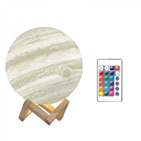 20cm 3D LED Desk Lamp Remote Control Jupiter Light USB Rechargeable 16 Colors Change