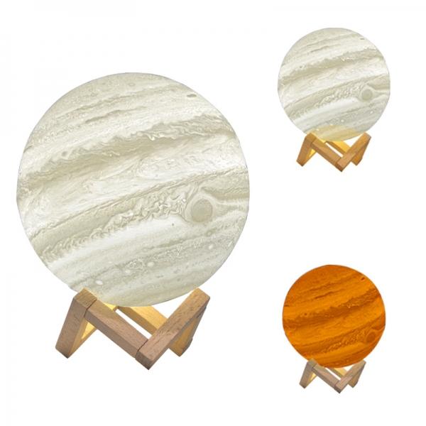 8cm 3D LED Desk Lamp USB Rechargeable Touch Control Jupiter Light 2 Colors