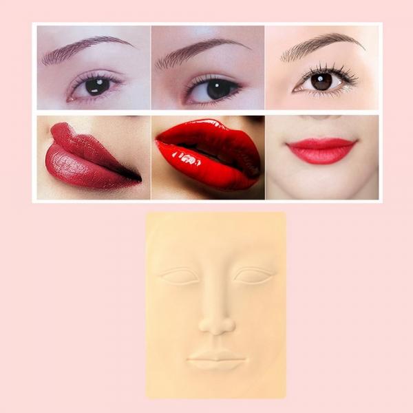 3D Silicone Tattoo Practice Skin Permanent Lip Eyebrow Tattoo Makeup Blank Practice Sheet Light Yellow