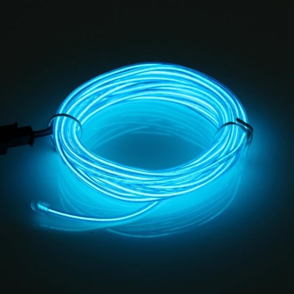 3M Single Color 5V USB Flexible Neon EL Wire Light Dance Party Decor Light - Blue