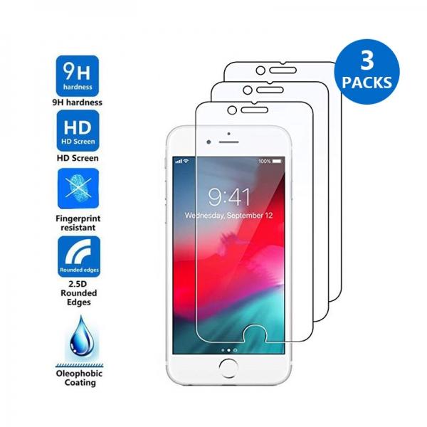 3PCs0.3mm 9H 2.5D HD Tempered Glass Screen Protector for iPhone XS Max