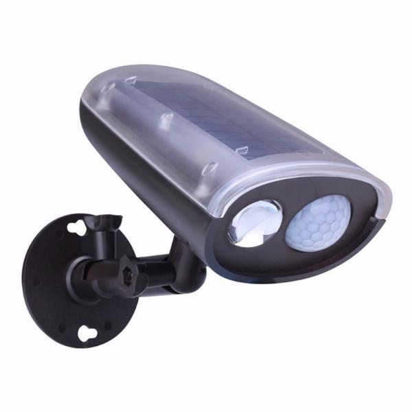 3W Solar Powered Panel LED PIR Motion Sensor Light Outdoor Garden Emergency Lamp Security Spotlight Black