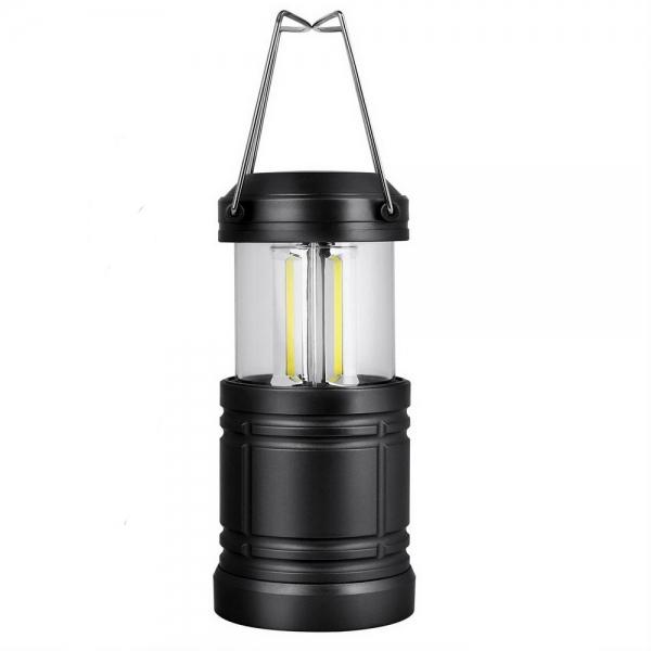 3W Waterproof Collapsible COB LED Super Bright Camping Light Black
