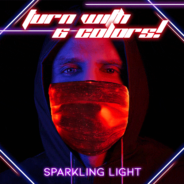 Magic Sparkling Light Up LED Face Mask USB Charging