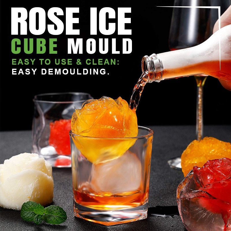 Large Rose Ice Cube Mold Whiskey Beer Ice Cube Ice Cube Mold Party Romance