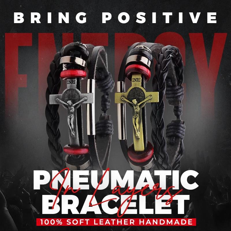 Vintage Cross Leather Bracelet Braided Bracelet