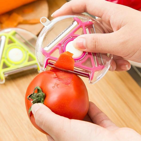 3-in-1 Multi-functional Rotary Vegetable Fruit Peeler Slicer Kitchen Tool Random Delivery