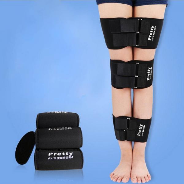 3 pcs High Quality O X Type Legs Straightening Correction Thigh Calf Correction Belts Kit Black M