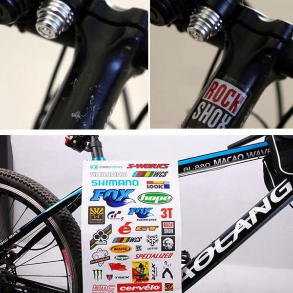 3pcs Mountain Bike Bicycle Cycling Sticker Skateboard Decal Decoration Scratching Stickers Set Random Pattern